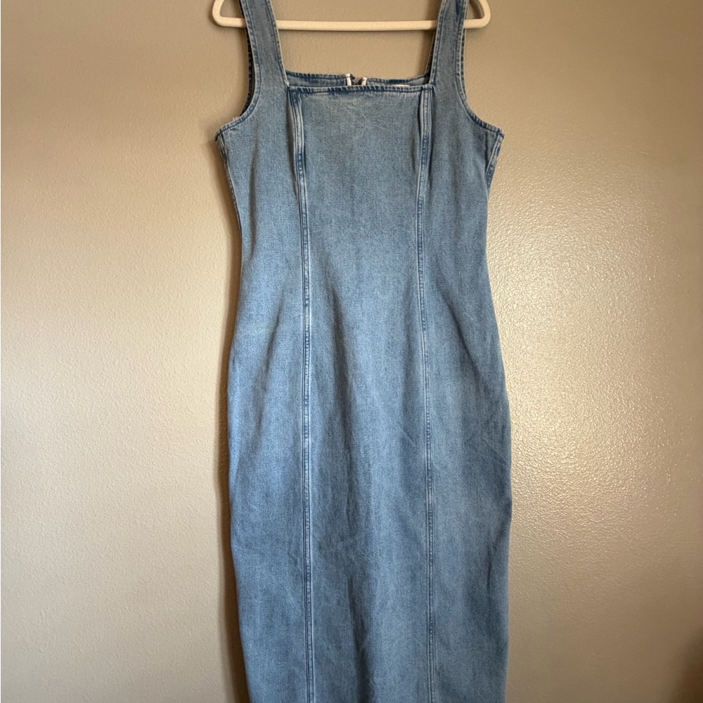 Abercrombie & Fitch Blue Denim Maxi Dress